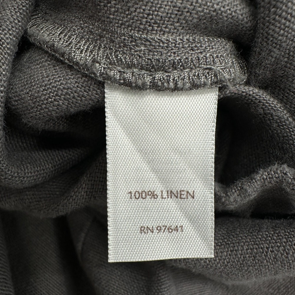 J Jill 100% Linen Wide Leg Crop Capri Pants XL Gray Quiet Luxury Minimalist Core - Picture 7 of 9